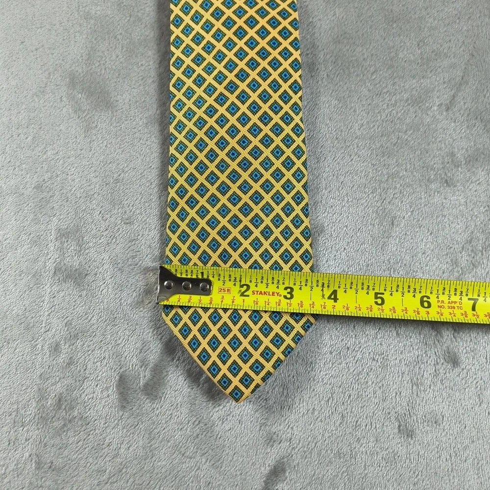 Vintage Brooks Brothers Makers Tie Mens 61x3.5 Silk Geometric Check Abstract USA